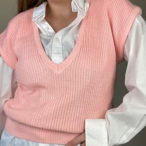 Cotton Pink Y2K Knit Vest